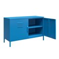 thumbnail image 2 of Novogratz Cache 2 Door Wide Metal Locker Accent Storage Cabinet, Yellow, 2 of 8