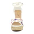 thumbnail image 2 of BLISSFUL STEP Sandales Compensées Espadrilles à Talon Compensé pour Femmes Violet 5,5, 2 of 6