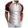 Ketyyh-chn99 Big and Tall Polo Shirts for Men Sweatshirt Regular Fit Casual Button-Down Solid Shirts Long Sleeve Turndown Collar Blouse Shirt Tops Purple,3XL