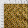 thumbnail image 1 of oneOone Silk Tabby Fabric Leaves & Floral Block Print Sewing Fabric BTY 42 Inch Wide, 1 of 4