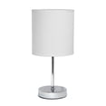 thumbnail image 1 of Simple Designs Chrome Mini Basic Table Lamp with Fabric Shade, 1 of 4
