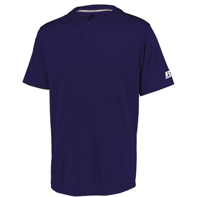 Youth Performance Two-Button Solid Jersey, Purple - Large