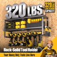 thumbnail image 3 of Power Tool Organizer Min Fast Assembly Slots Layer Heavy Duty Metal & Max lb load Cordless Power Dill Holder in Garage/Workshop/Pegboard/Shed, 3 of 8