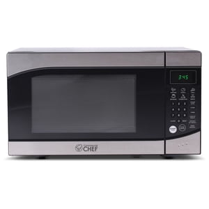 COMMERCIAL CHEF 0.9 Micro-ondes Cu Ft avec 10 Niveaux d'alimentation, Micro-ondes de comptoir avec minuterie et menu Quick-Touch, Acier inoxydable