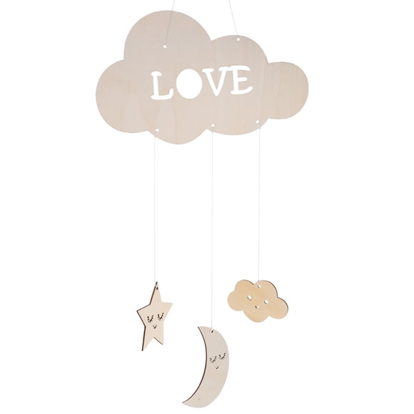 CIMAXIC cloud hanging decorations Kids Decoration Ornaments Eyelashes Moon Stars Cloud Design Photography Props Children's Room Hanging Decoration,10.24"X6.3"X0.12"
