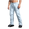 thumbnail image 3 of Sentmoon Men's Ski Pants Jogging Pants Men Unisex Casual Faddish Solid Patchwork Zipper Multiple Pockets Trousers Ski Pants for Layering with Base Layers XL, 3 of 9