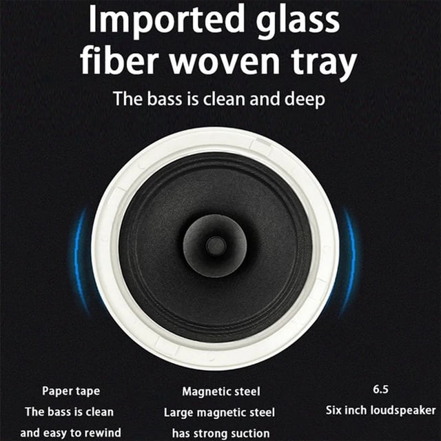 6 Inch 8ohm Ceiling Speaker Full Range Stereo Sound Passive Speakers Home Background Music System for Office Kitchen