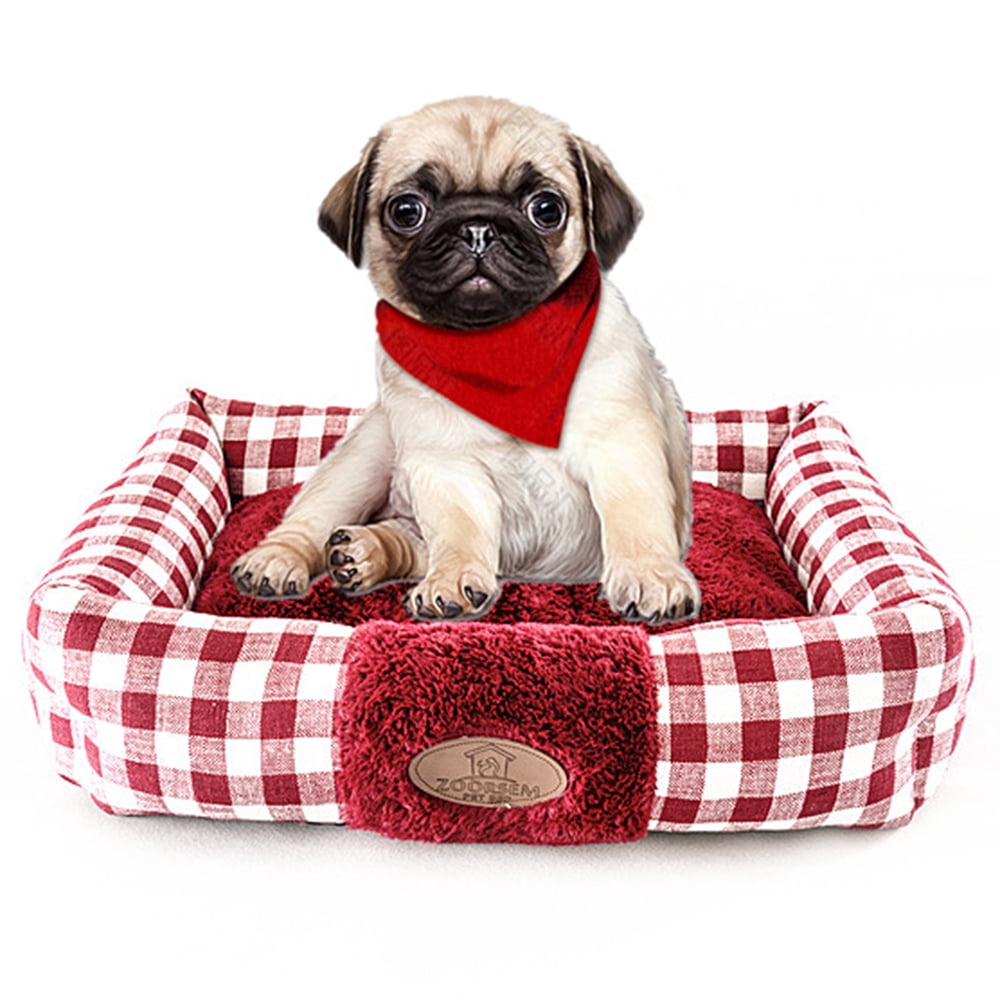 Pet bed soft dog bed rectangular dog bed cat bed puppy mat warm pet basket supplies mat