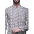 thumbnail image 4 of BESTMAN Long Sleeve Formal Shirt For Men Printed Button Down Cotton Men Shirts, 4 of 5