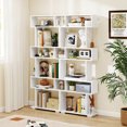 thumbnail image 2 of Gymax 2PCS 6-tier Storage Bookshelf Tall Display Shelf w/ Anti-toppling Kits White, 2 of 10