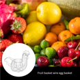 thumbnail image 3 of Chrome Plated Hen Shaped Iron Wire Big egg Egg wire egg Storage Basket Big Egg Holder Rack for Home Kitchen, 3 of 7