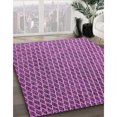 thumbnail image 3 of Ahgly Company Tapis d'Intérieur Ronds Transitionnels Lavables à la Machine, Magenta Foncé Violet, 6 Pieds Rond, 3 of 7