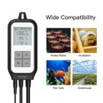 thumbnail image 3 of Smart WiFi Digital Temperature Controller Thermostat with Heating and Cooling Outlets LCD Screen APP Remote Control for Greenhouse Fish Tank Incubation Potted Plants, 3 of 8