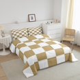 thumbnail image 3 of Erosebridal Check Plaid Bedding King Comforter Set, Geometric Comforter Sets King Size, Farmhouse Gingham Reversible Down Comforter, Microfiber Room Decor, 3 Pieces, 3 of 8