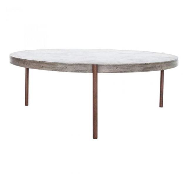 Moe's Home Collection Mendez Table Basse Contemporaine d'Extérieur en Pierre, Gris
