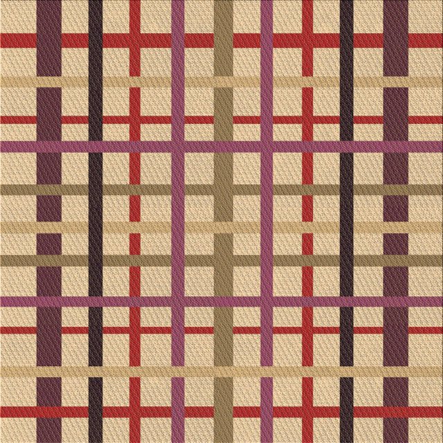 Ahgly Company Tapis d'Intérieur Lavables en Machine Carrés Transitionnels Bruns Rouges, Carrés de 8'
