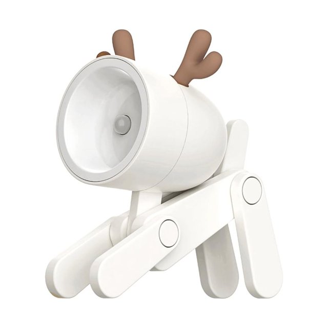 Yeacher Cartoon Night Light Kid Lamp Mini Deer LED Desk Lamps Cute DIY Portable with