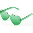thumbnail image 1 of ORUYROP Heart Shape Sunglasses Rimless Transparent Heart Glasses Colorful Party Favors, 1 of 7