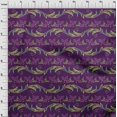 thumbnail image 3 of oneOone Silk Tabby Fabric Leaves & Floral Artistic Print Sewing Fabric BTY 42 Inch Wide, 3 of 4