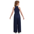 thumbnail image 2 of Jizyo Ensemble Robe Sans Manches pour Filles Taille Haute Combinaison une Pièce Transparente pour Fête Bleu Marine 10, 2 of 7