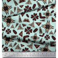 thumbnail image 2 of Soimoi Poly Georgette Fabric Flower Artistic Print Fabric by The Yard 42 Inch Wide, 2 of 3