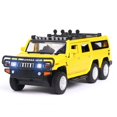 thumbnail image 3 of 1:32 Car Model for Hummer H2 Off-road High Simulation Alloy Car Model Sound And Light Pull Back Door Boy Car Toy For Children Gifts green, 3 of 5
