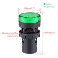 thumbnail image 2 of Unique Bargains 10Pcs AC/DC 12V Indicator Lights, Green LED, Flush Panel Mount 7/8' 22mm, 2 of 7