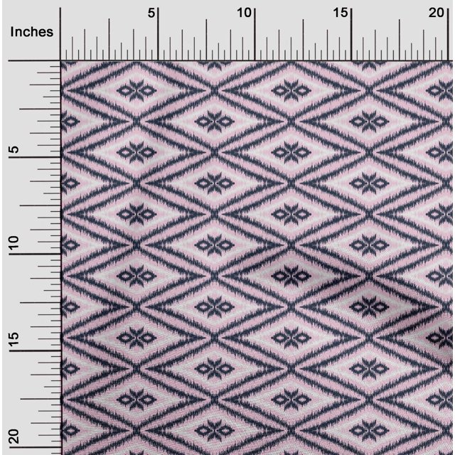 oneOone Viscose Jersey Fabric Geometric Ikat Decor Fabric Printed BTY 60 Inch Wide