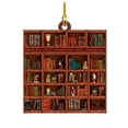 thumbnail image 1 of Bookshelf Book Pendant Decoration, Acrylic Multi-Purpose Ornament, Hanging Tree Decor, Key Bag, Bookmark, Strong & Durable, 1 of 6