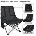 thumbnail image 4 of Chaise de Camping Grand avec Dossier Réglable, Chaise Pliante d'Extérieur avec Poche Latérale et Sac de Rangement, Fauteuils Inclinables de Camping à Dossier Haut pour Adultes, Supporte 242 Lb, 4 of 8