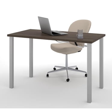 Bestar Table avec pattes de métal carrées
