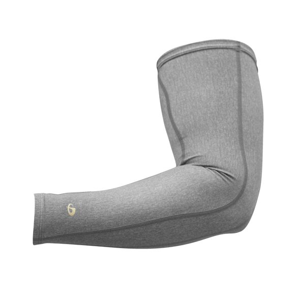 Phiten Titanium Compression Single Arm Sleeve, Heather Gray, Large