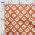 thumbnail image 1 of oneOone Polyester Lycra Orange Fabric Geometric Bandhani Sewing Material Print Fabric By The Yard 56 Inch Wide, 1 of 4