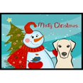 thumbnail image 1 of Carolines Treasures BB1842JMAT Snowman avec Yellow Labrador Tapis Intérieur & Extérieur - 24 x 36 Po., 1 of 1