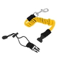 thumbnail image 4 of jinwen Kayak Paddle Leash Canoe Paddle Coiled Leash 55'' Rod Tie Rope Yellow, 4 of 7