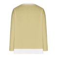 thumbnail image 5 of Timegard Hauts pour Femmes à Épaules Tombantes, Col Ras du Cou, Chandail Ample, Hauts d'Automne Décontractés à Manches Longues, Blouse Confortable, 5 of 5