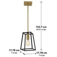 thumbnail image 5 of Artika Carter Modern Mid-Century 1-Light Pendant, Black and Gold, 5 of 5