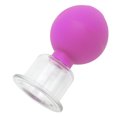thumbnail image 5 of Unique Bargains 1 Pc Convenient Cupping Facial Tools for Beauty Parlor 1.42" Purple Silicone Glass, 5 of 5