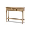 thumbnail image 2 of Baxton Studio Calvin Console d'Entrée Classique et Traditionnelle en Bois Finition Chêne Brun à 3 Tiroirs, 2 of 5
