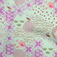 thumbnail image 1 of oneOone Polyester Spandex Aquamarine Fabric Asian Japanese Pattern Craft Projects Decor Fabric Printed By The Yard 56 Inch Wide, 1 of 4