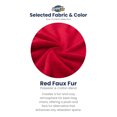 thumbnail image 2 of Ultimate Sack Fauteuil Poire Lounge Causeuse Surdimensionnée en Mousse, Housse en Fourrure Rouge, 2 of 5