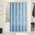 thumbnail image 4 of Shower Curtains for Bathroom,Bath Curtains Shower Waterproof,Shower Curtain Blue Dolphins Shower Curtain Plastic Waterproof Shower Curtain with 7 Hanging Rings Suitable for Bathroom Toilet Kitchen, 4 of 6