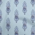 thumbnail image 1 of oneOone Rayon Grayish Blue Fabric Asian Floral Block Sewing Material Print Fabric By The Yard 56 Inch Wide, 1 of 4