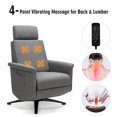 thumbnail image 4 of Costway Massage Recliner Chair Vibrating Sofa w/ Remote Control&Adjustable Headrest Grey, 4 of 10