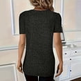 thumbnail image 4 of Posijego Tunique en Tricot pour Femmes Hauts Amples à Col Rond Manches Courtes Pull Léger, 4 of 7
