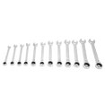 thumbnail image 2 of 12 Piece Flexible Head Ratcheting Wrench Set，Metric  Vanadium Steel Hand Combination Wrench Spanner With Portable Carrying Bag, 2 of 8