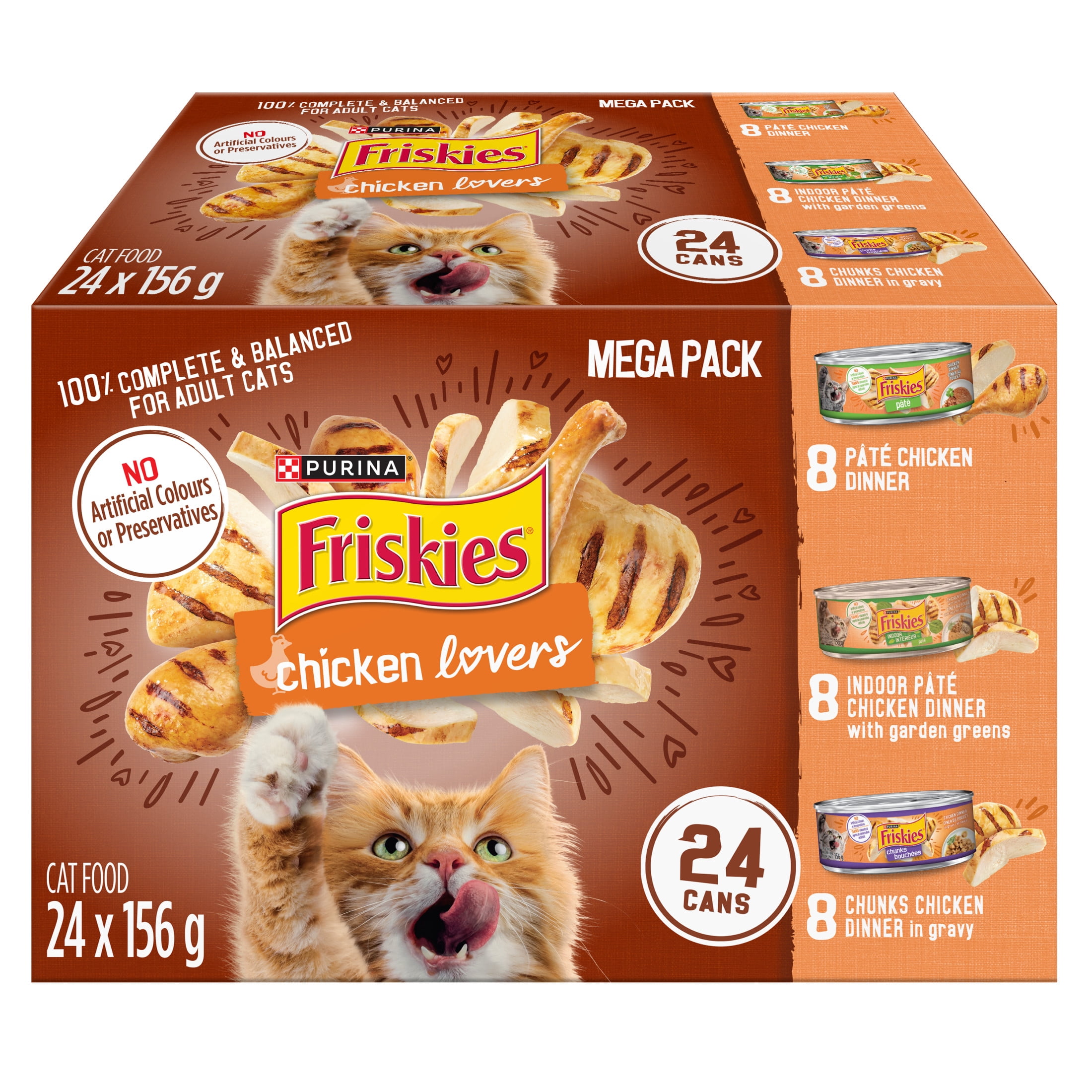 Purina Friskies Chicken Lovers Wet Cat Food Variety ack