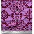 thumbnail image 1 of Soimoi Moss Georgette Fabric Moroccan Damask Decor Fabric Printed Yard 42 Inch Wide, 1 of 3