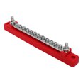 thumbnail image 4 of Power Distribution Block, Marine Bus Bar Universal M6 Studs M4 Screws Nickel Plated Brass  For Car RV Boat Black,Red, 4 of 8