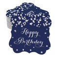 thumbnail image 1 of Inkdotpot Pack Of 100 Real Silver Foil Bracket Shape Paper Tags Happy Birthday Favor Hang Tags, 1 of 6